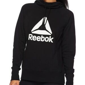 Reebok Women’s Black Hoodie with White Logo